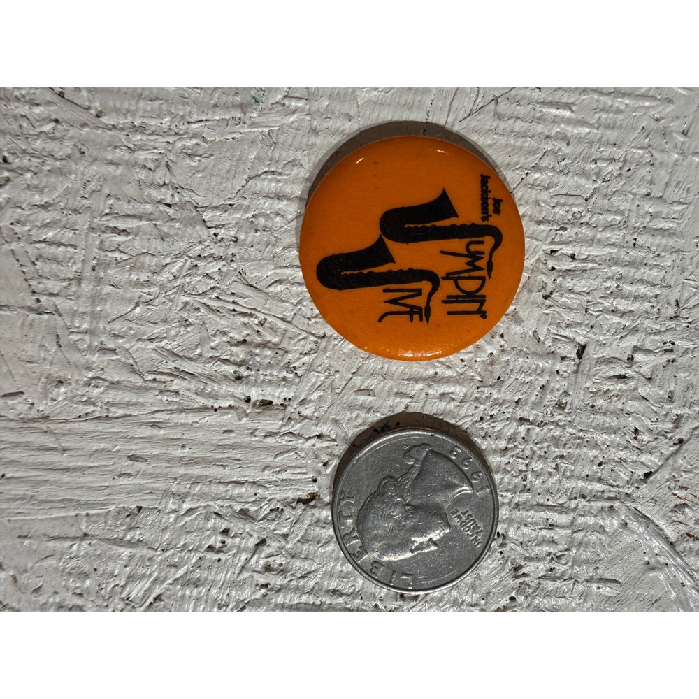 Joe Jackson Jumpin' Jive Pin 1" Orange Vintage Saxophone Music Button READ - Picture 4 of 6